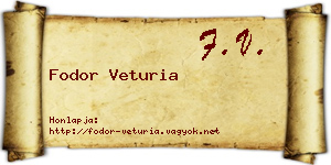 Fodor Veturia névjegykártya